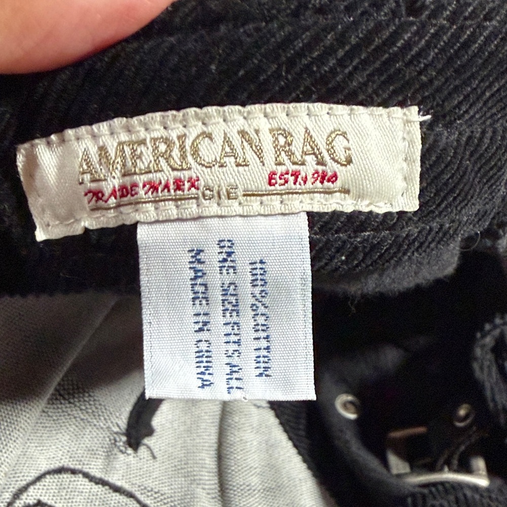 American Rag Black Embroidered Cap - Picture 2 of 6